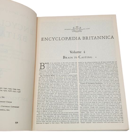 1959 Edition Encyclopedia Britannica Vtg HC Volume 4 BRAIN to CASTIN Educational - Picture 7 of 11